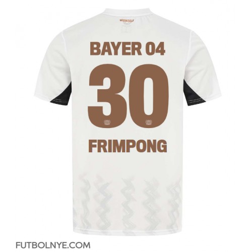 Camiseta Bayer Leverkusen Jeremie Frimpong #30 Visitante Equipación 2024-25 manga corta